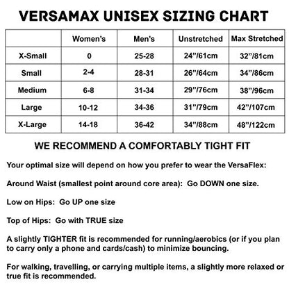 Sporteer VersaMax Running Belt, Anti-Theft Travel Money Band, Black, XL - color: Black, size: X-Large