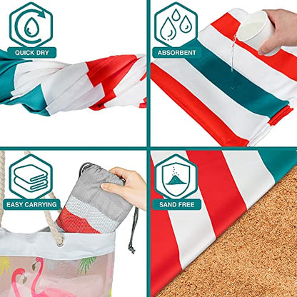 SUN CUBE Microfiber Beach Towel Quick Dry with Carry Bag, Red 78x35 Inch - color: Red, size: 78.00" x 35.00"