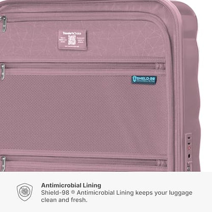 Traveler's Choice Edinburgh II Hardside Spinner Luggage, TSA Lock, Muted Pink, 29" Large - color: Muted Pink, size: 29" Large