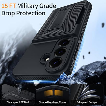 Oneagle Wallet for Samsung Galaxy S26 Case with Card Holder & Kickstand - color: Black, size: Galaxy S26
