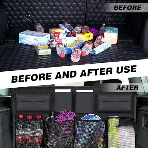 Car Trunk Organizer, Hanging Large Backseat Car Organizer Storage Bag Black - size: Style1