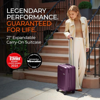 Briggs & Riley Sympatico Hardside Luggage Collection, Plum, 21" Global Carry-On, Sympatico Hardside Luggage - color: Plum, size: 21" Carry-On