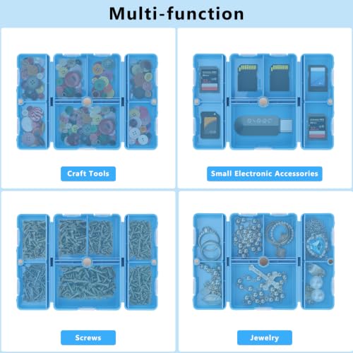 FYY Travel Pill Organizer, 7 Compartments Pill Box Medicine Case - Blue - color: Blue, size: Small (1 Piece)