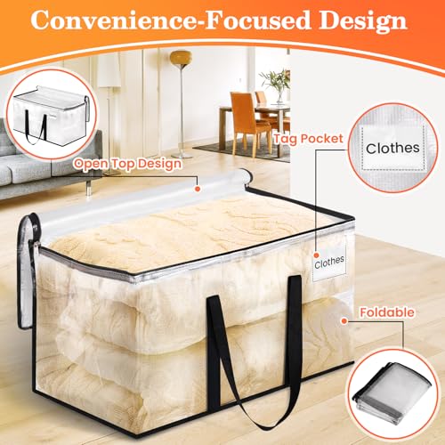 Moving Bags, Extra Large Heavy Duty Storage Bags, 93L, 8 Packs - size: 93L