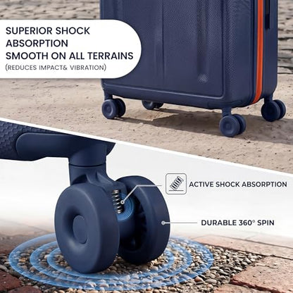 Luggage Sets 2 Piece(20in/30in) Suitcase Set w/TSA LOCK - color: Navy, size: 2-Piece Set (20"/30'')