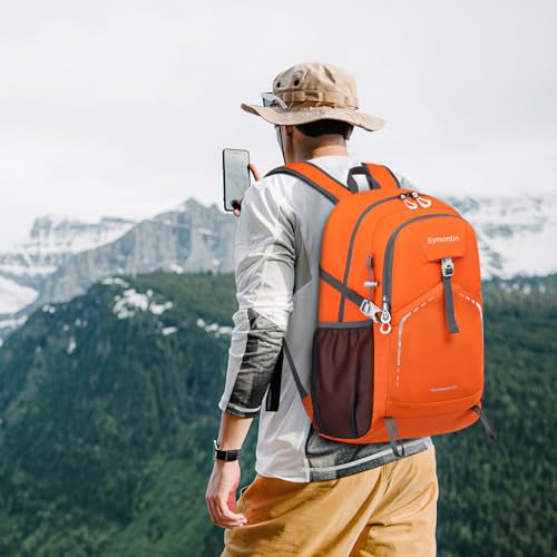 Lightweight Foldable 35L Everyday Backpack, Packable Daypack (Orange) - color: 35l-orange