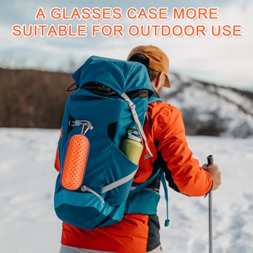 Swim Goggle Case, Protective Cases with Clip - color: Orange Color