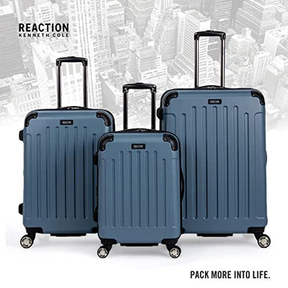 Kenneth Cole REACTION Renegade Luggage Expandable 8-Wheel Spinner Lightweight Hardside Suitcase, Granite Blue, 3-Piece Set (20"/24"/28") - color: Granite Blue, size: 3-Piece Set (20"/24"/28")