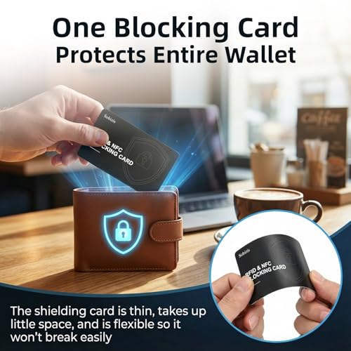 2 Pack RFID Blocking Card, Slim Contactless NFC Debit Credit Card Protector for Wallets,Safe Card RFID Cards Blocker, Anti-Theft for Credit Card Passort ID Card, Travle Accessories for Men & Women - style: 2