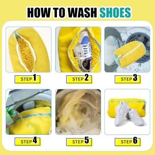 2 Sets of Shoe Washing Machine Bag Kit 3 In One,Laundry Bags