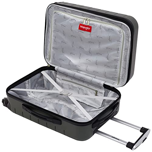 Wrangler Smart Spinner Hardside Luggage, 2 Piece Set, Deep Depths - color: Deep Depths, size: 2 Piece Set