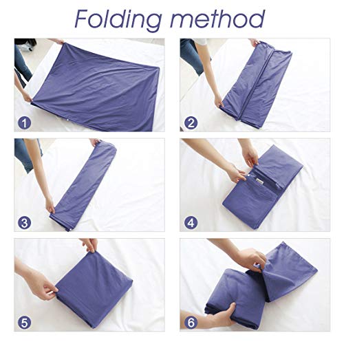Sleeping Bag Liner, Camping Travel Home Bed Sheet Compact Sacks - color: Grey Blue, size: 70.8*82.7"
