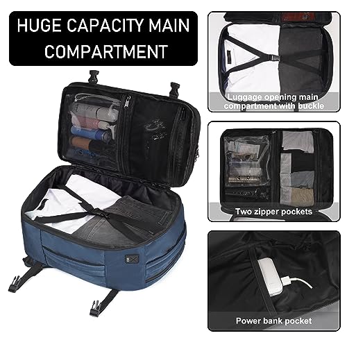 ECOHUB Travel Backpack 18x14x8 Frontier Airlines Personal Item Bag Blue - color: Blue, size: 18 inch