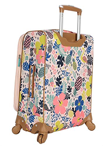 Lily Bloom Luggage Carry On Expandable Design Pattern Suitcase For Woman With Spinner Wheels (Trop Pineapple, 20in) - color: Trop Pineapple
