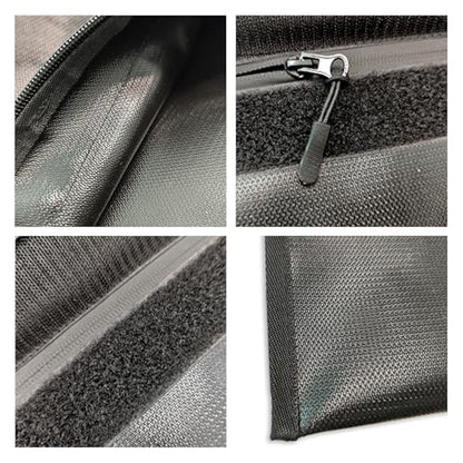 MODIGT 14" x 10" Zipper Pouch Water Resistant File Bag A4 Foldable Document Storage for Office,Travel,Home(Black)