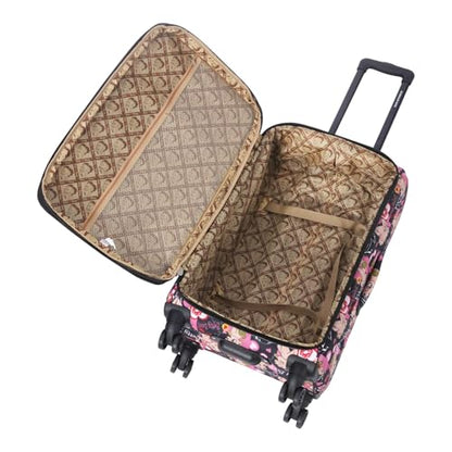 Karriage-Mate Betty Boop Printed 4-Piece Luggage Set - Expandable Softside Suitcases with 360° Spinning Wheels: 20” Carry-On & 24/28/32” Checked Travel Bags (CT1) - color: CT1