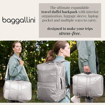 Baggallini Modern Convertible Travel Backpack - color: Sleet Gloss Ripstop