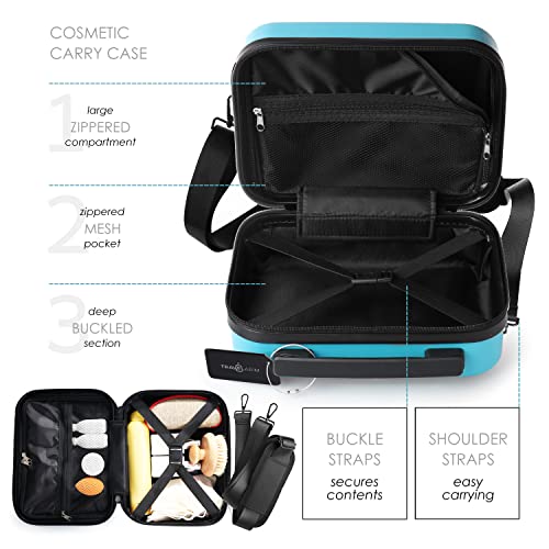TRAVELARIM 20 Inch Carry On Luggage 22x14x9 Airline Approved Suitcase - color: Teal, size: Carry-on 20 Inch