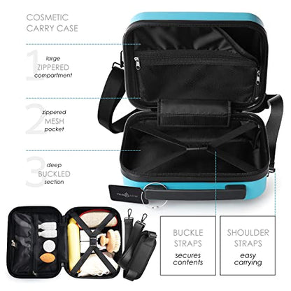 TRAVELARIM 20 Inch Carry On Luggage 22x14x9 Airline Approved Suitcase - color: Teal, size: Carry-on 20 Inch