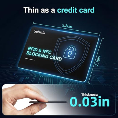 6 Pack RFID Blocking Card, Slim Contactless NFC Debit Credit Card Protector for Wallets,Safe Card RFID Cards Blocker, Anti-Theft for Credit Card Passort ID Card, Travle Accessories for Men & Women - style: 6