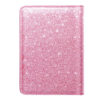 Coco Rossi Passport Holder for Travel Women Slim RFID Passport Cover Wallet - color: Glitter Dark Pink