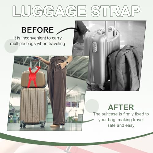 Adjustable Luggage Straps, Suitcase Elastic Strap Bag Bungee with Buckles Travel Accessories - Fitting for(Travel/Add A Bag/Securing Luggage), 27-66 Inch & Gray - color: Gray