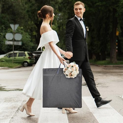 Univivi Portable Bridal Garment Bags for Gowns Long, 72 Inch, Grey - color: Grey