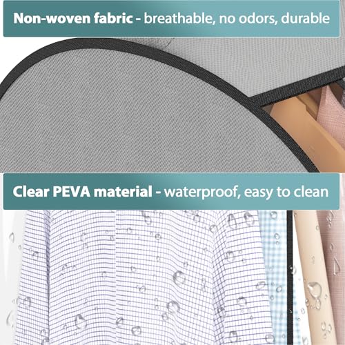 Liuoud 10" Gusseted Garment Bags for Hanging Clothes, 32", 3 Pack - size: 32 inch