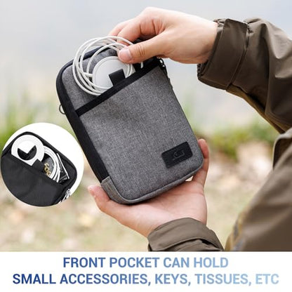 Dual Phone Pouch Neck Phone Holster Bag for 4.5-6.8 Inch iPhone Samsung - color: Double Zipper, Gray