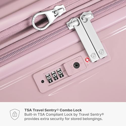 Traveler's Choice Edinburgh II Hardside Spinner Luggage, TSA Lock, Muted Pink, 3 Piece Set (21/25/29) - color: Muted Pink, size: 3 Piece Set (21/25/29)