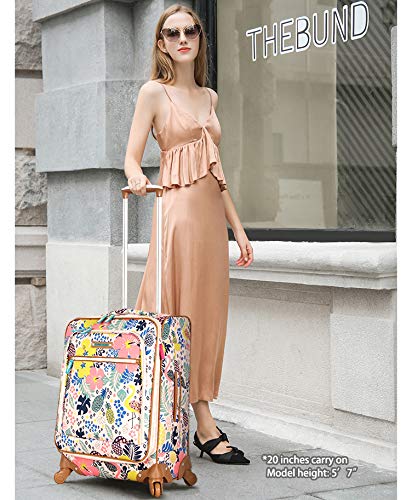 Lily Bloom Luggage Carry On Expandable Design Pattern Suitcase For Woman With Spinner Wheels (Trop Pineapple, 20in) - color: Trop Pineapple