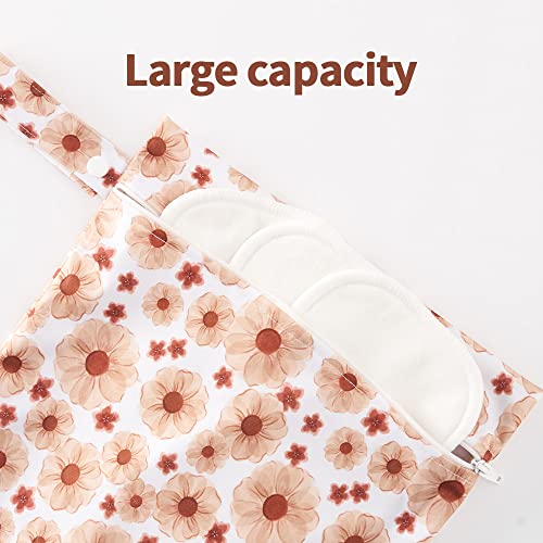 Happy Flute 3 Set Wet Bag Storage Bag Waterproof Washable for Baby - color: Dandelion