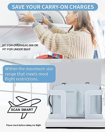 WONHOX Large Travel Laptop Backpack Expandable Flight Approved Backpack Carry on Backpack for Women Men Waterproof 17inch Laptop Daypack Hiking Work Backpack with Shoe Compartment Blue - color: A12-lightblue