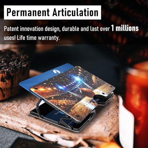 Lenvoten Upgraded Hinged Minimalist Wallet for Men, RFID Blocking Wallet - color: T3-Shine Court