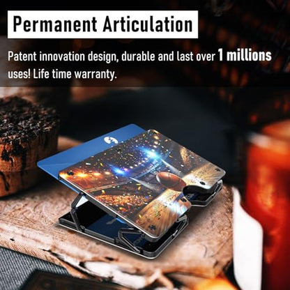 Lenvoten Upgraded Hinged Minimalist Wallet for Men, RFID Blocking Wallet - color: T3-Shine Court