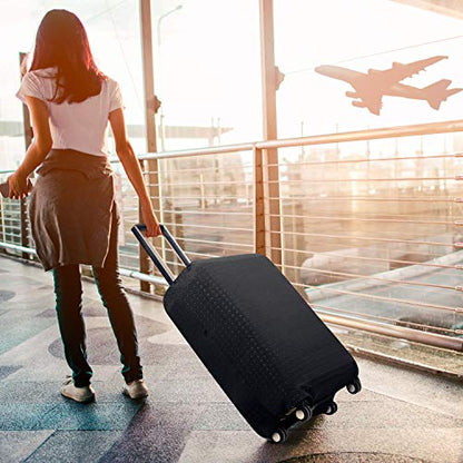 Travel Suitcase Protective Cover 26"-28" Suitcase Protective Cover & High Elastic Spandex Size L - color: Black, size: L(Fits to 26"-28" Trolley Case)