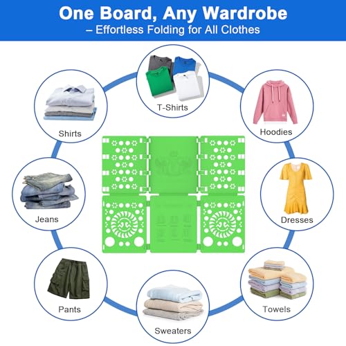 BoxLegend V3 Shirt Folder Board Tshirt Clothes Folding Board Durable Green - color: Light Green