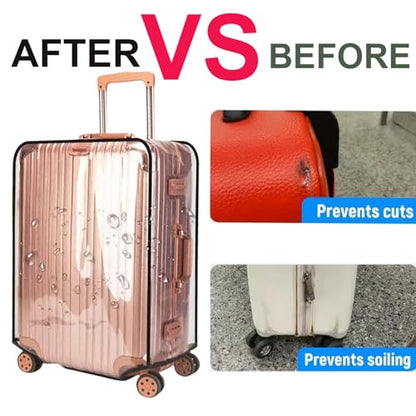 30 Inch Luggage Cover for Suitcase Waterproof Dust-Proof Travel Sleeve - color: black, size: 30 inch