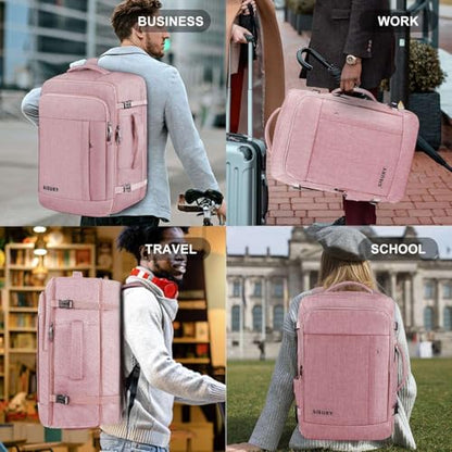 Gieury Carry On Backpack, 55L Extra Large Travel Backpack for Men & Women - color: Pink, size: 3X-Large(22"x14"x10")