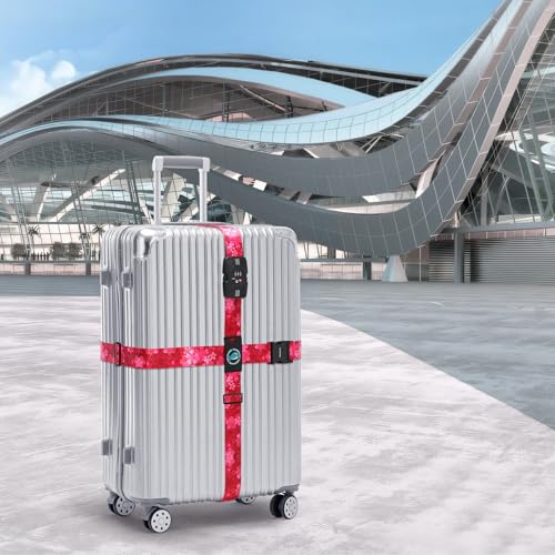 Travelkin Luggage Straps TSA Approved, Suitcase Straps with TSA Lock - color: Sakura