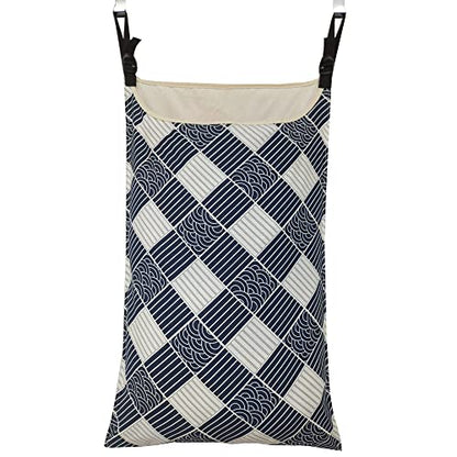 Adjustable Space Saving Over the Door Hanging Laundry Hamper Bag with Wide Open Top and Free Hanging Hooks for Dorm
