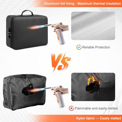 Mondoshop 5200°F Fireproof Document Bag with Lock for Home, Office & Travel | Waterproof Protection, Secure Combination Lock, Multi-Layer Organizer, Large 4-Inch Capacity, Lightweight Portable Design - size: 5200℉ Fireproof + Water-Resistant Soft Bag