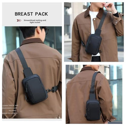 Mini Sling Bag for Men & Women,Waterproof Crossbody Bag(Dark Blue) - color: Dark Blue