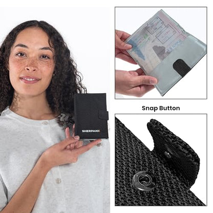 Sherpani Vienna, RFID Passport Wallet for Women (Carbon) - color: Carbon