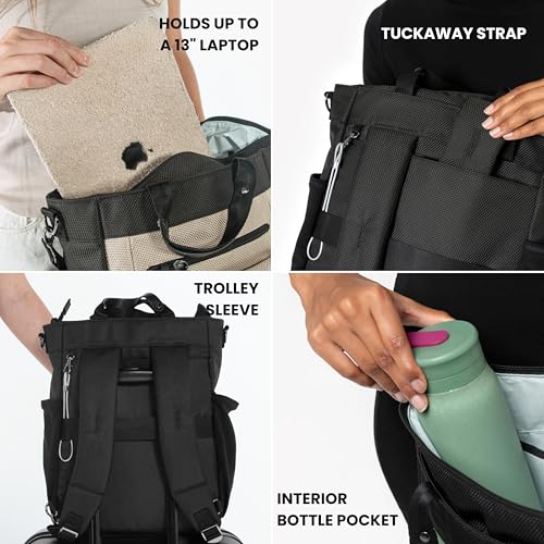 Sherpani Soleil, Anti Theft Convertible Backpack Tote (Grey Granite) - color: Grey Granite