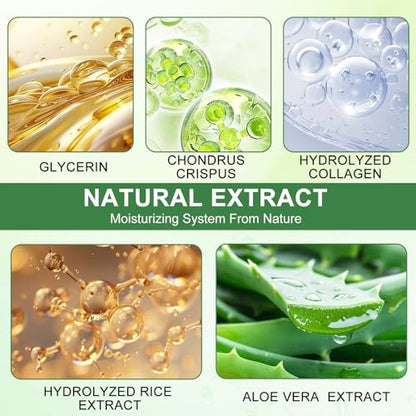Eye Mask, 30 Pairs Aloe Under Eye Patches for Puffy Eyes and Dark Circles - color: Light Green