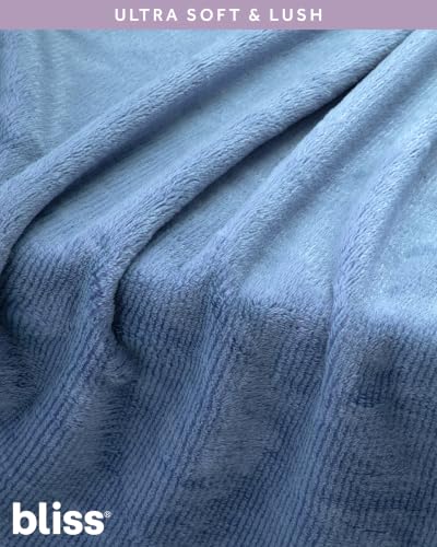 Bliss Faille Travel Pillow & Blanket Set, 2-in-1, Compact - color: Denim Blue