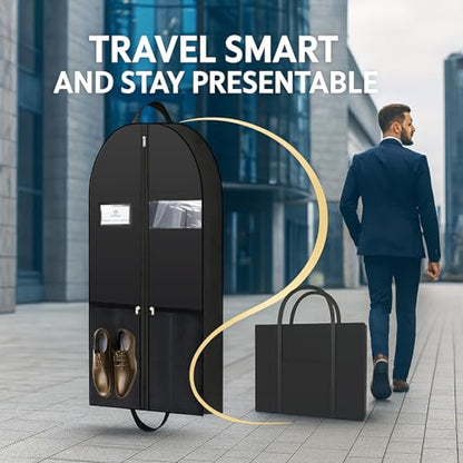 Travel Garment Suit Bag 43" for Hanging Clothes Storage for Men Suits Shirt - size: 43" 1PK