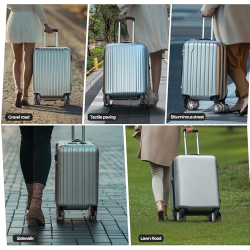 8Pcs Upgrade Luggage Wheel Covers, Travel Accessories (Grey) - color: Grey