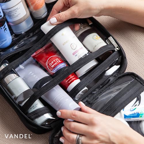 VANDEL Waterproof Hanging Toiletry Bag [TSA-Approved] Cosmet Travel Bag - color: Black